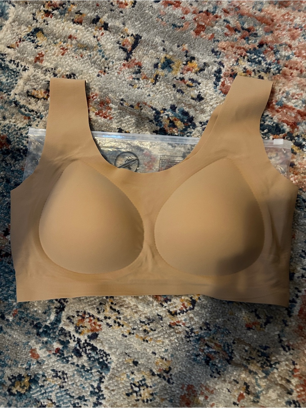 SHEIN Tan Seamless Wireless Lightly Molded Bra